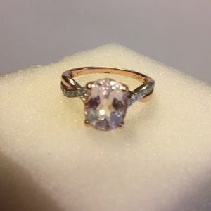 10K Rose Gold Kunzite Ring